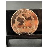 Emergency Medical Services 1 Oz Copper Round