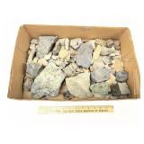 Flat Of Assorted Minerals, Crystals, Geodes, Quart