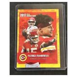 Patrick Mahomes 2017 Rookie Gems Gold Rookie Card