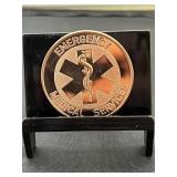 Emergency Medical Services 1 Oz Copper Round