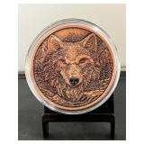 Wolf 5 Oz Copper Round