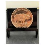 Rhinoceros 1 Oz Copper Round