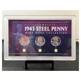 Complete 1943 Steel Penny Mint Mark Collection