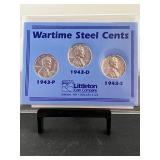 War Time Steel Cents Mint Mark Set