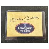 Mickey Mantle Cooper Tires Baseball Card New York