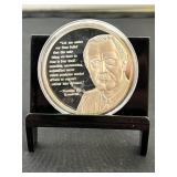 Franklin Roosevelt Silver Plated Copper Commemorat