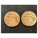 2 Trump Space Force 1 Oz Copper Rounds