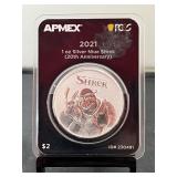 2021 Shrek 1 Oz Silver Round PCGS First Strike Eli
