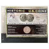 Historic US Coins 1935D Walking Liberty Half