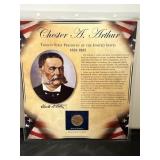 Chester Arthur Dollar & Stamp Collection