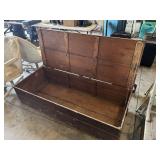 Large Rolling Wooden Chest