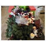 Garland & Assorted Christmas Decor