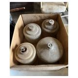 4 Antique Kerosene Heater Tanks