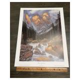 Derk Hansen "Where Trails End" Mountain Waterfall