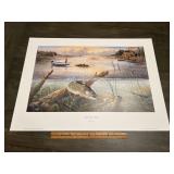 Ray Mertes "Triple Tease Musky" Fishing Art Print