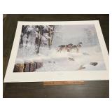 Leo Stans "Morning Solitude" Wolf Winter Wildlife