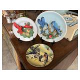 3 Bird Collector Plates