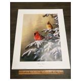 Jim Hansel "Winter Refuge" Cardinal Pair Wildlife