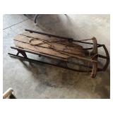Antique Wooden & Metal Sled