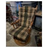 Wooden Glider Swivel Rocker
