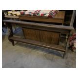 Wooden 2 Tier Knickknack Wall Shelf