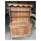 Vintage Wooden Dining Room Hutch with Buffet