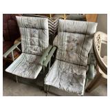 2 Padded Folding Patio Chairs