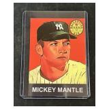 Mickey Mantle Ballantine Ale Baseball Card Printed
