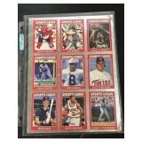 1991 Sports Card Promo Sheet Troy Aikman, Magic Jo