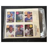 1990 Baseball Sheet Promo Barry Bonds, Ozzie Smith