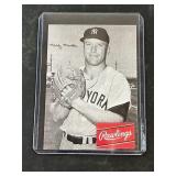 Mickey Mantle Rawlings Baseball Card Printed Auto