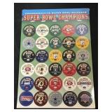 1994 NFL Super Bowl Milk Caps Sheet