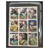 1994 Topps Football Sheet Jerome Bettis, Rod Woods
