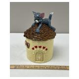 1981 Gorham Ceramic Tom & Jerry Cottage Cookie Jar