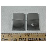 Lot Of 2 Silver Flip-Top Lighters