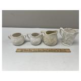 Enesco & Arnart White Ceramic Creamer/Pitcher Lot