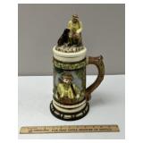 Decorative Ceramic Beer Stein with Cover