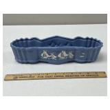 Blue Ceramic Planter/Dish Hand Painted from Japan