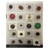 20 Foreign Coins & Tokens