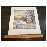 Paul Landry Winter Farm Landscape Print