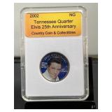 2002 Tennessee Quarter Elvis 25th Anniversary