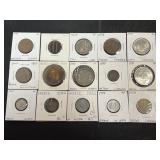 15 Assorted Foreign Coins
