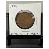 1936 Australia Half Penny
