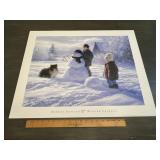 Robert Duncan "Winter Friends" Children Snowman Pr