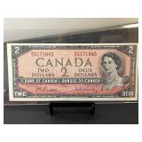 1954 Canada $2 Currency Note