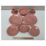 Homer Laughlin Fiesta Rose Pink Dinnerware Lot