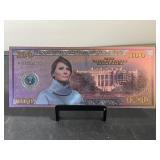 $100 Melania Trump Commemorative Note