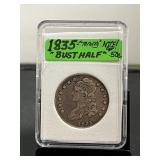 1835 Capped Bust Silver Half Dollar