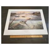 Ray Mertes "Triple Tease Musky" Fishing Print