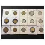 15 Foreign Coins & Tokens
